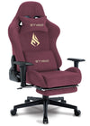 Hydrix® Gaming Stoel met Voetsteun - Gaming Chair - Rood - Ergonomisch - Verstelbaar Lendenkussen - Hoofdsteunkussen - 56x47x126-135